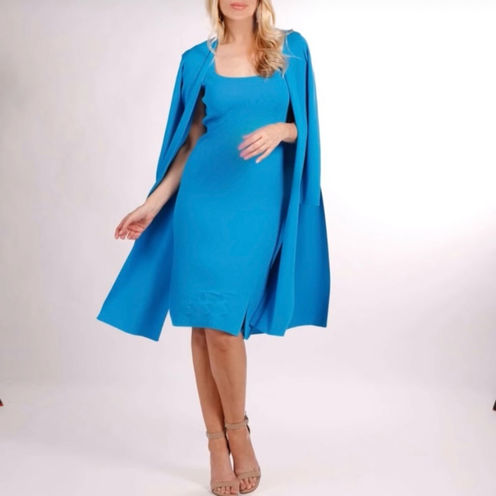 2 piece knit dress and long cardigan set